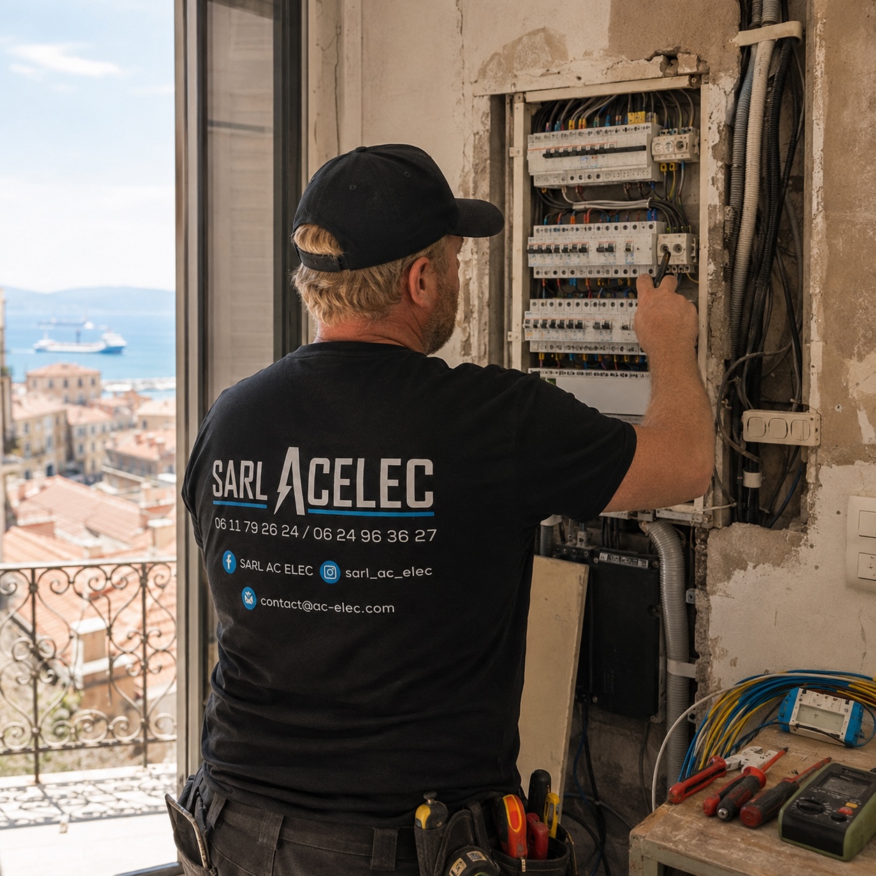 mise aux normes d'une installation électrique ancienne à Bastia